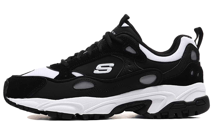 Skechers Stamina Low Running Shoes Black/White