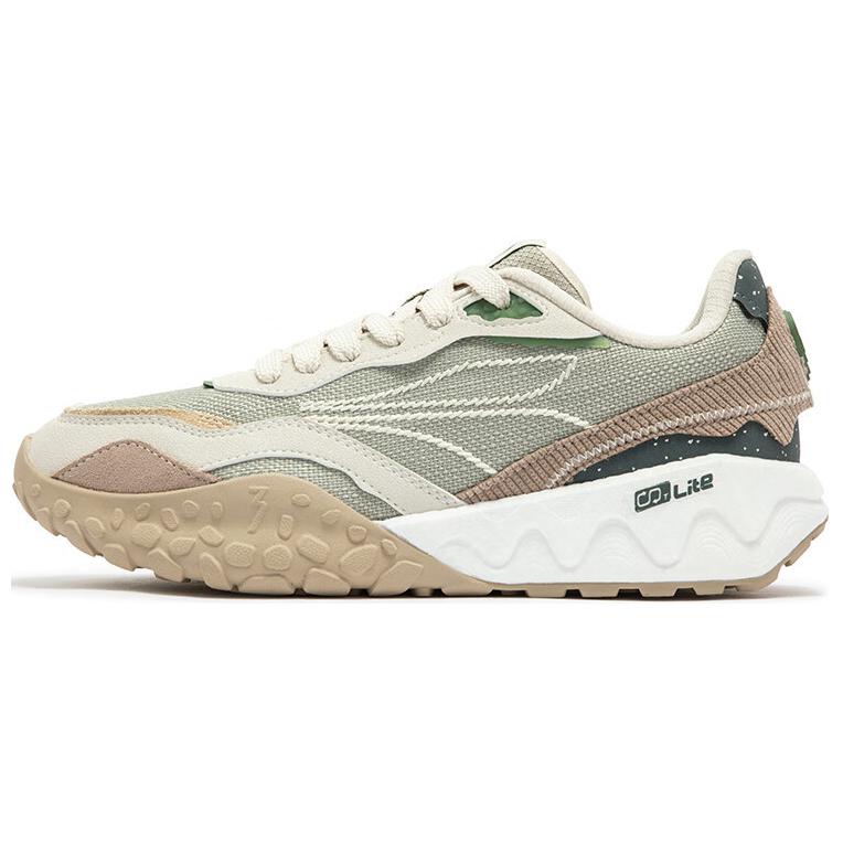 361° Shortbread 2 Anti-Slip And Wear-Resistant Breathable Low-Top Chunky Sneakers Women's Washed Green Oat Milk