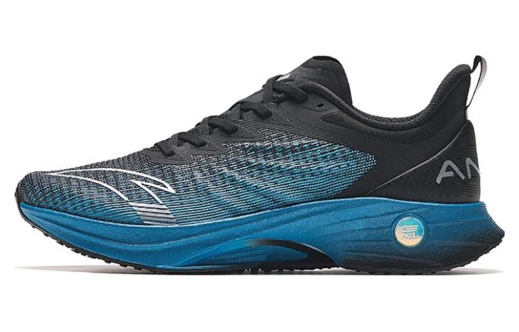 Anta MACH 3.0 Abrasion Resistant Low Top Running Shoes Men's Black Blue