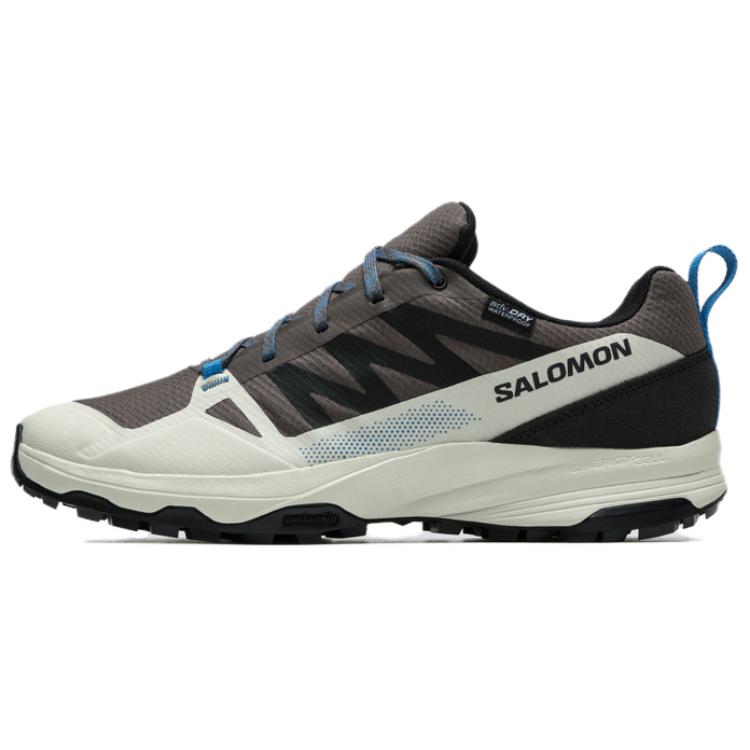 SALOMON Waterproof And Breathable Coverage Lightweight Grip Low top Hiking Shoes Men's Beige Brown