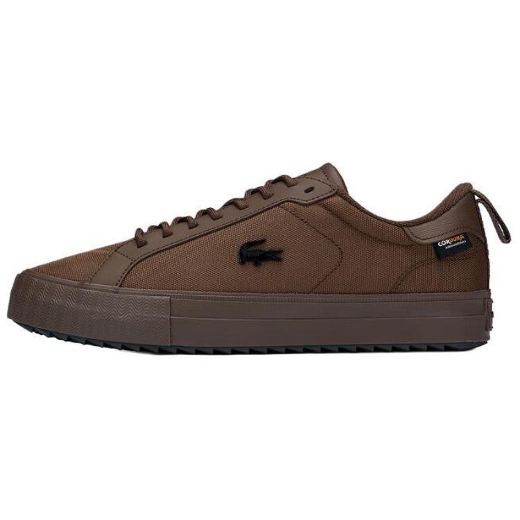 LACOSTE Low-Top Skateboard Shoes Men Brown