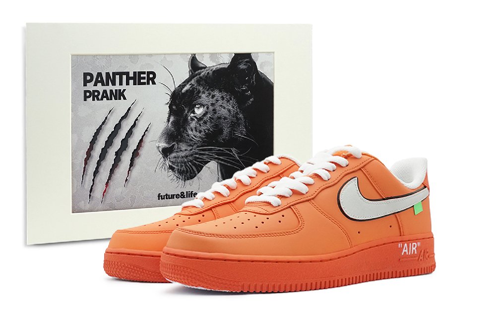 Nike Air Force 1 Low-Top Skateboard Shoes Unisex Orange