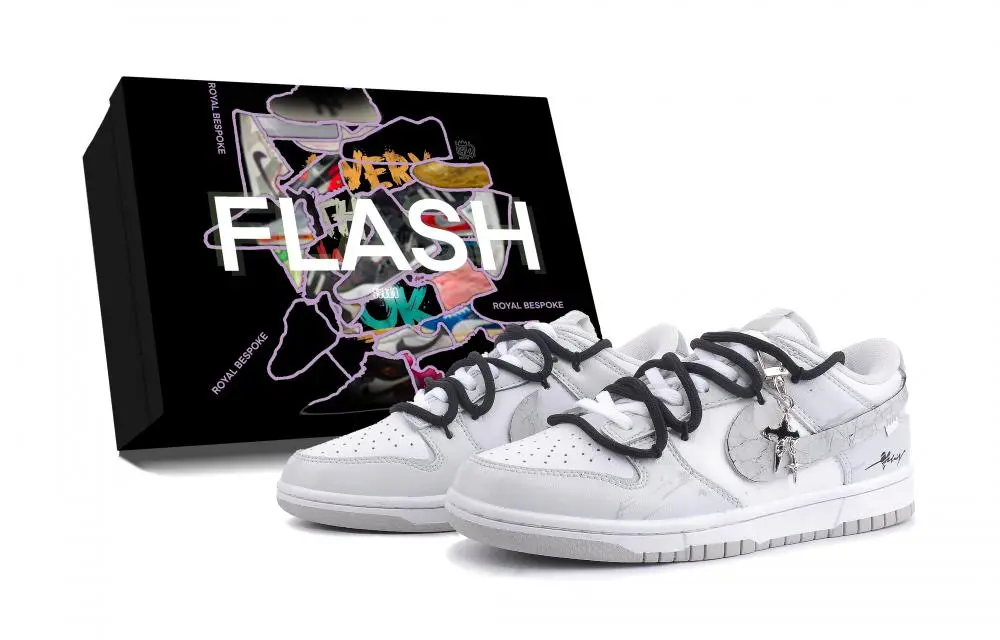Nike Dunk Silver Sorrow Phantom, Box Included Abrasion Resistant Low top Skateboard Shoes Unisex Gray