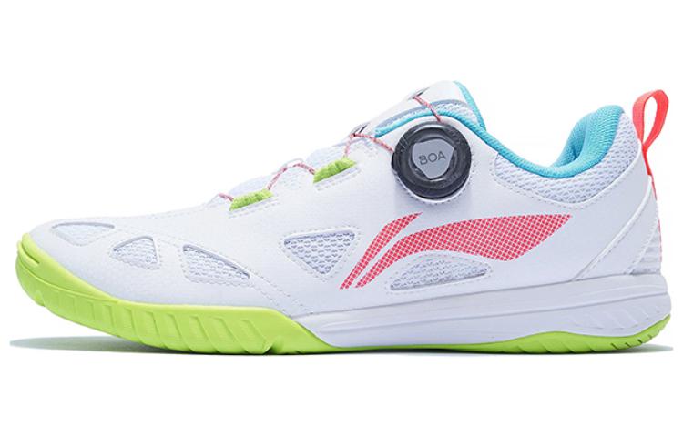 LiNing Mage ESS Abrasion Resistant Breathable Low top Table Tennis Shoes Unisex White Red