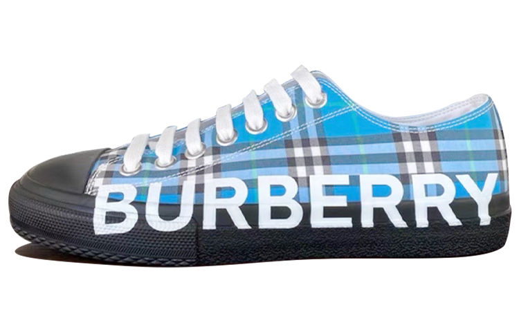 Burberry Low Top Stylish Skateboarding Shoes Men's Azure Blue