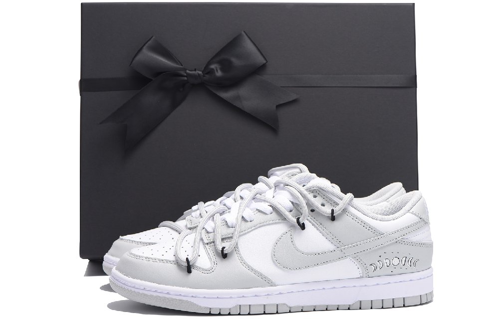 Nike Dunk Skateboard Shoes Men Low-Top White Gray