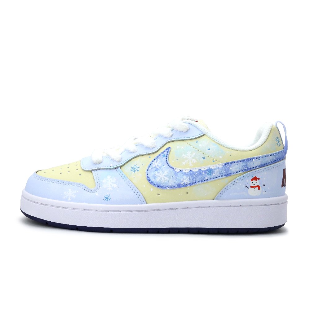 Nike Court Borough Lightweight Low Top Skateboard Shoes Women's Blue White Yellow Red