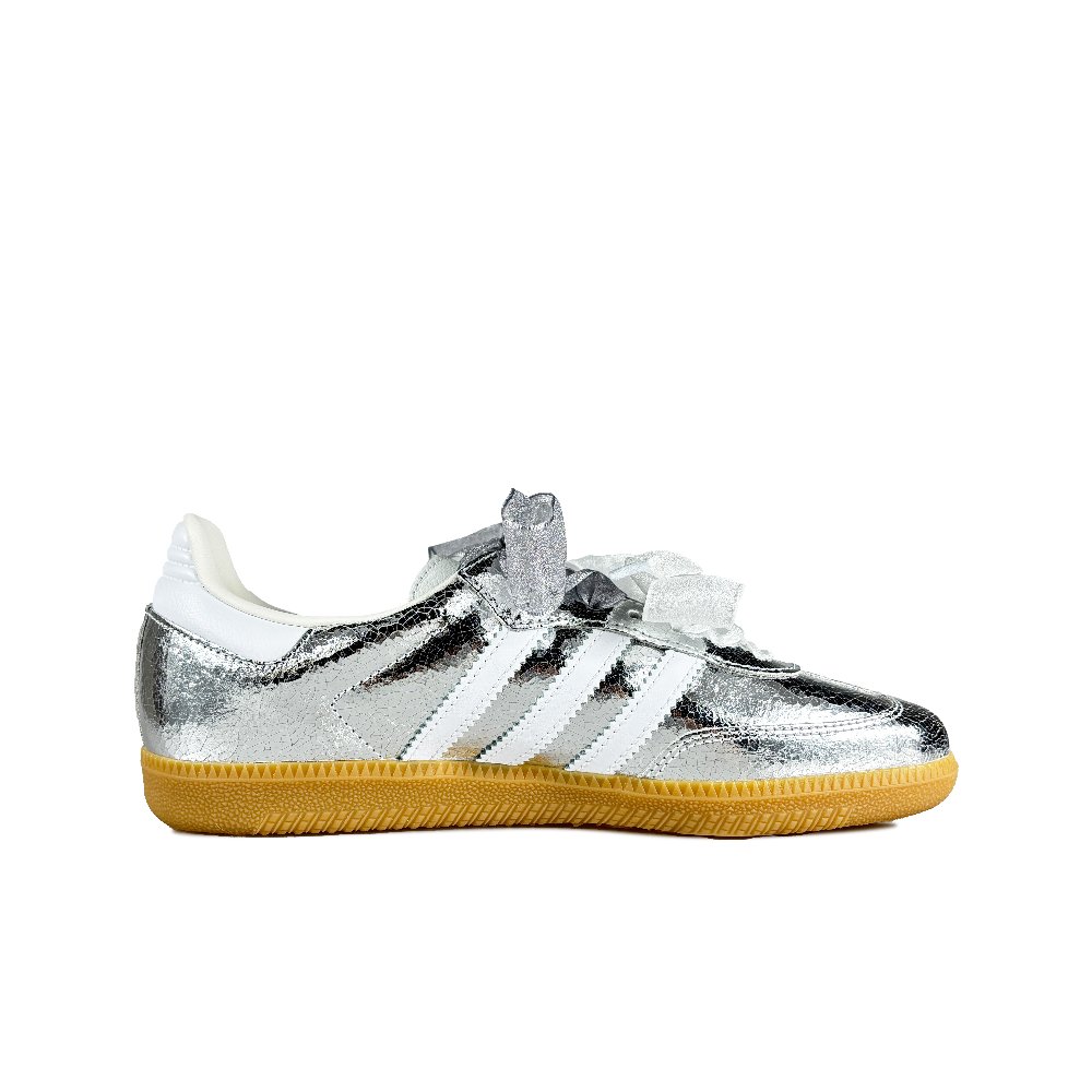 Adidas Originals SAMBA OG Silk Silver Star Anti Slip Wear Resistant Low Top Skateboard Shoes Women's Silver