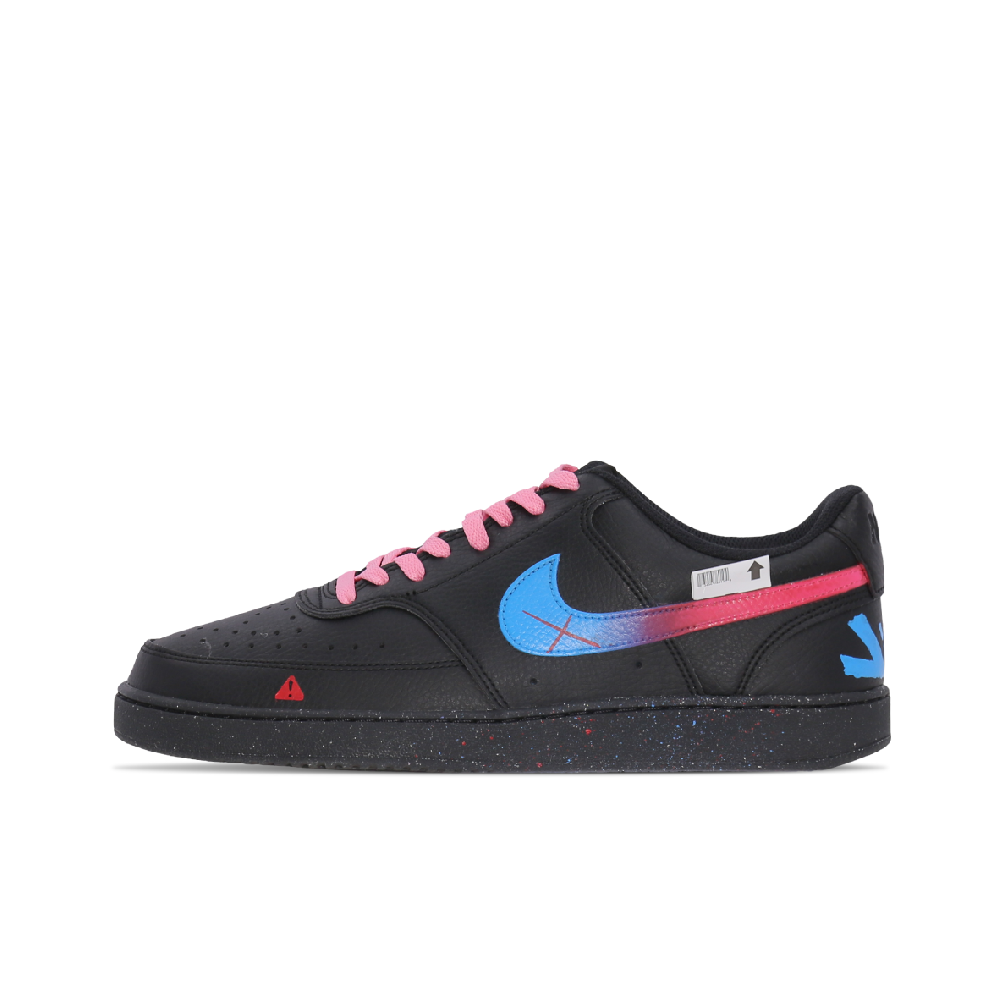 Nike Court Vision Wear-Resistant Height Increasing Low-Top Skateboard Shoes Unisex Black