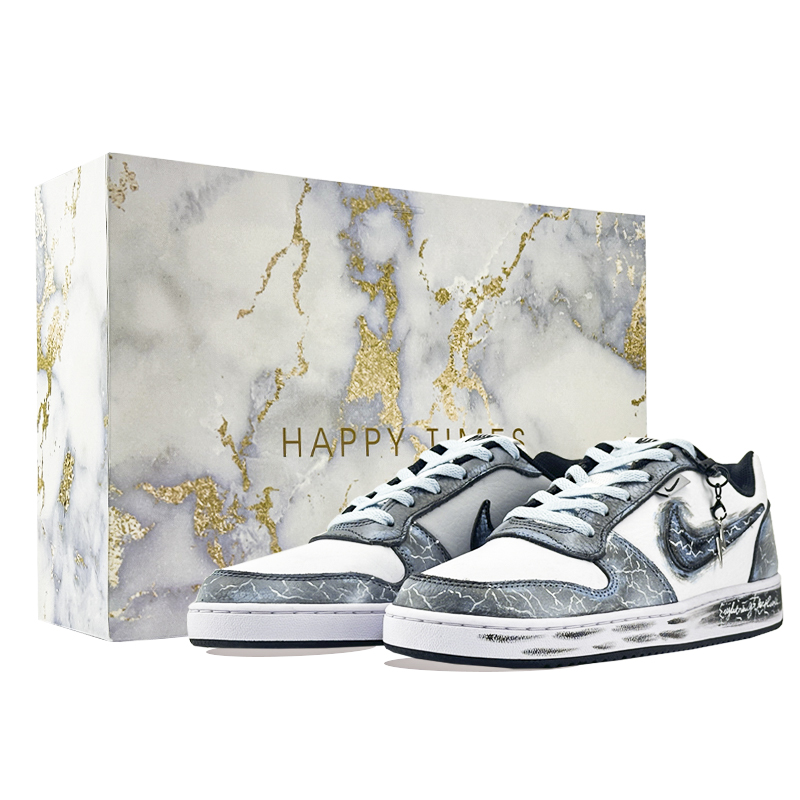 Nike EBERNON Erosion Age Abrasion Resistant Low top Skateboard Shoes Men's Black Gray