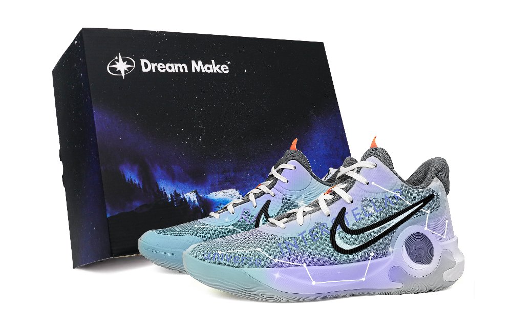 Nike KD Trey 5 IX Anti-Slip And Wear-Resistant Balance Low-Top Vintage Basketball Shoes Unisex Light Blue