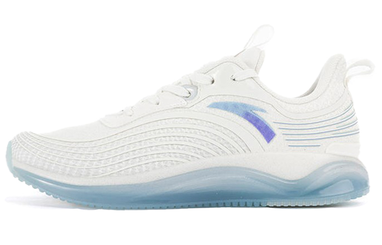 Anta Cushioning Breathable Lightweight Abrasion Resistant Slip Resistant Low Top Running Shoes Women's White Blue