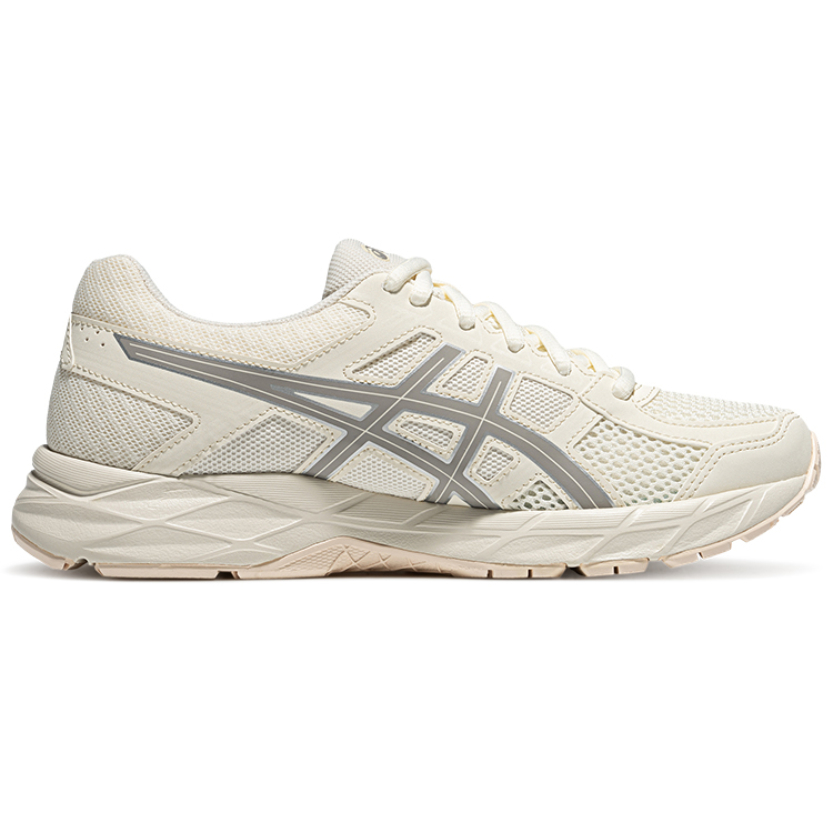 Asics Gel Contend 4 Breathable And Wear resistant Low Top Running Shoes Women's Ecru
