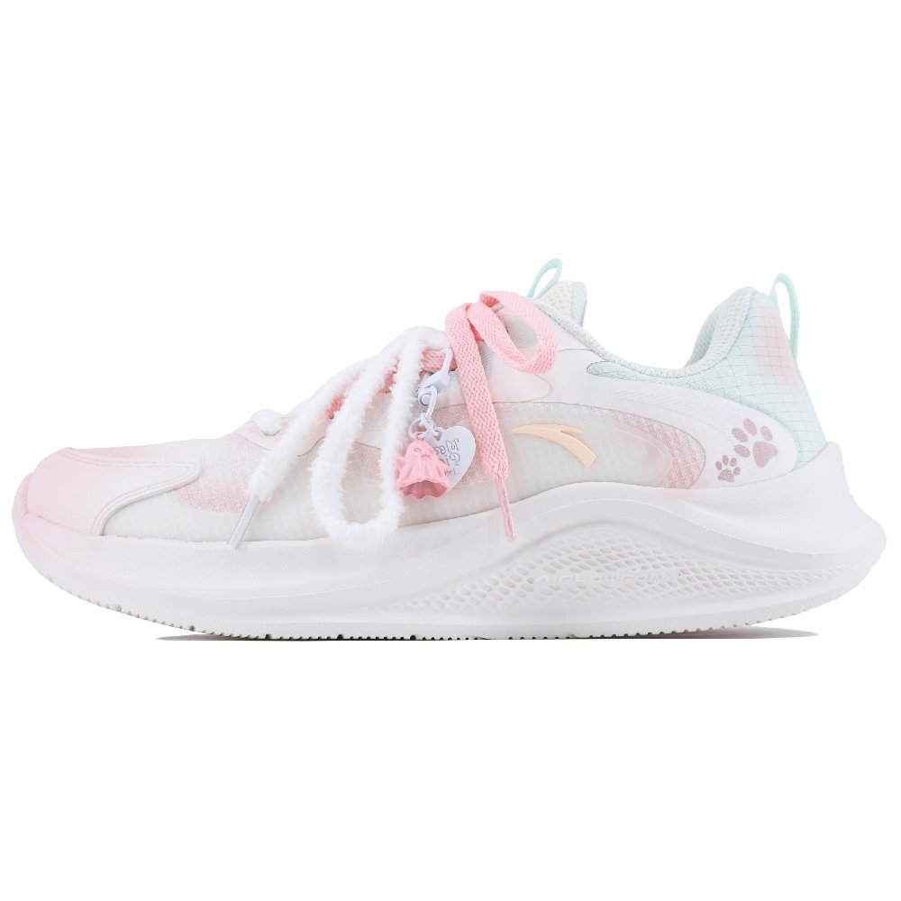 Anta Slip Resistant Lightweight Rebound Low Top Casual Sprint Running Shoes Women's White