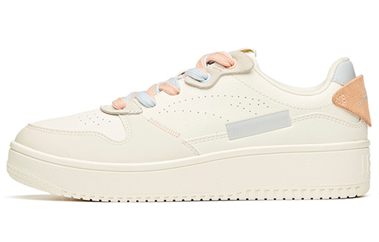 Anta Life Collection Anti-Slip Wear-Resistant Low-Top Skateboard Shoes Women's White Blue Pink