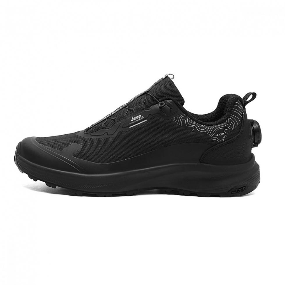 Jeep Height Increasing Grip Wear-Resistant Lightweight Breathable Slip-Resistant Low-Top Outdoor Shoes Men's Black