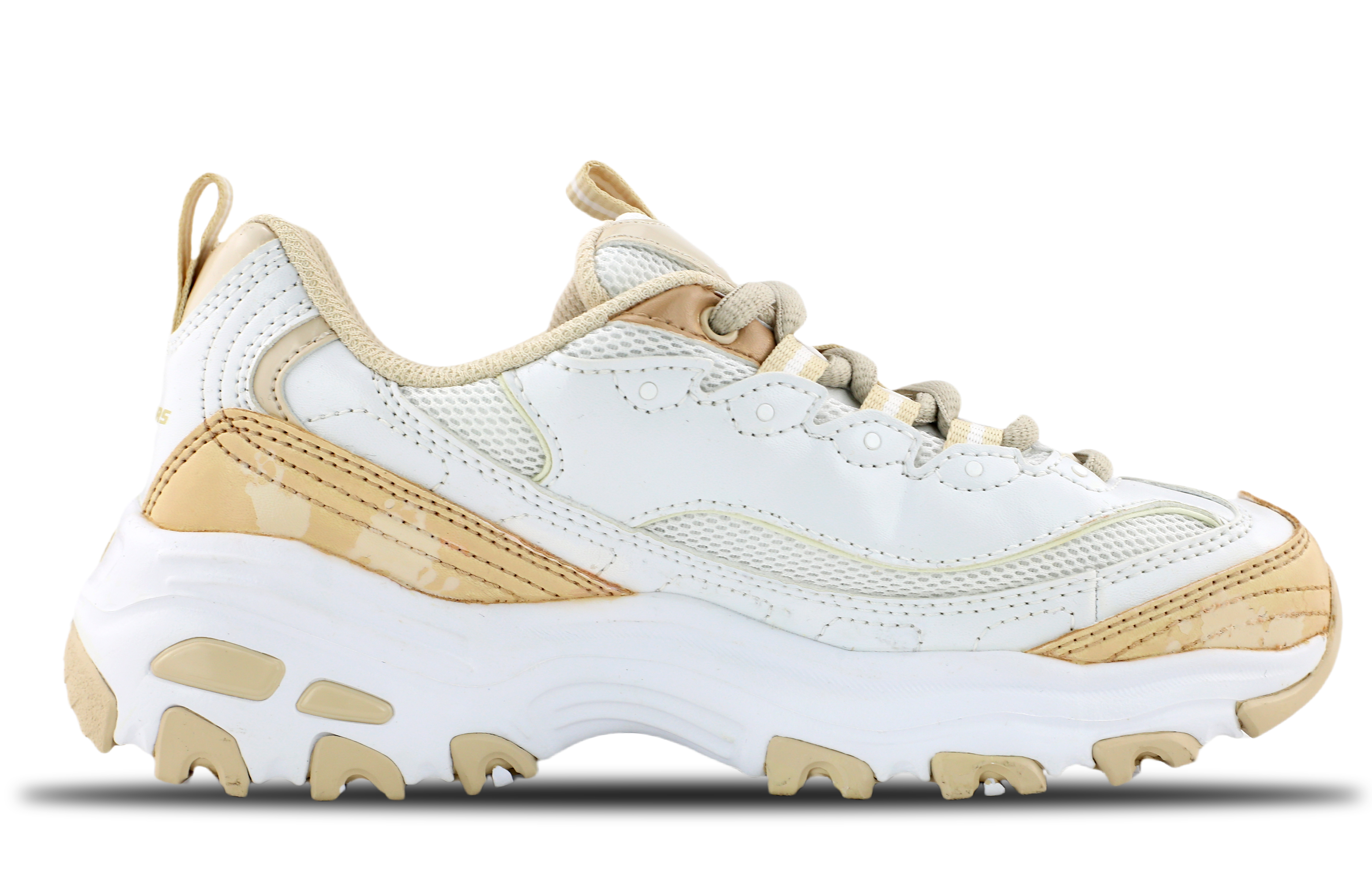 Skechers D'LITES 1.0 Cushioning Breathable Moisture Wicking Low top Chunky Sneakers Women's Yellow