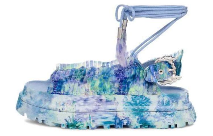 UGG Collina Strada GoldenGlow Sandal Blue Floral Women's