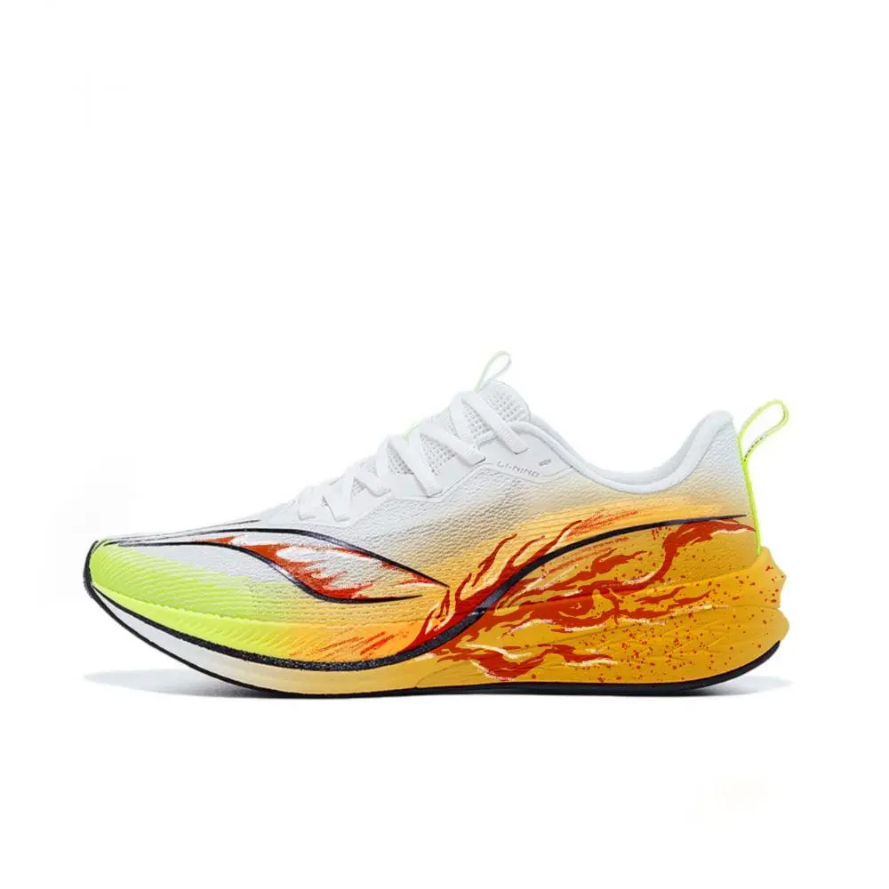 LiNing Red Hare 6 Pro Wear resistant And Lightweight Low top Marathon Running Shoes Men's Orange Red