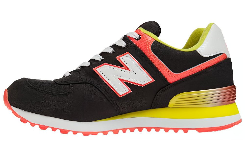 New Balance NB 574 Cushioning Anti-Slip And Wear-Resistant Low-Top Running Shoes Women's Black Yellow