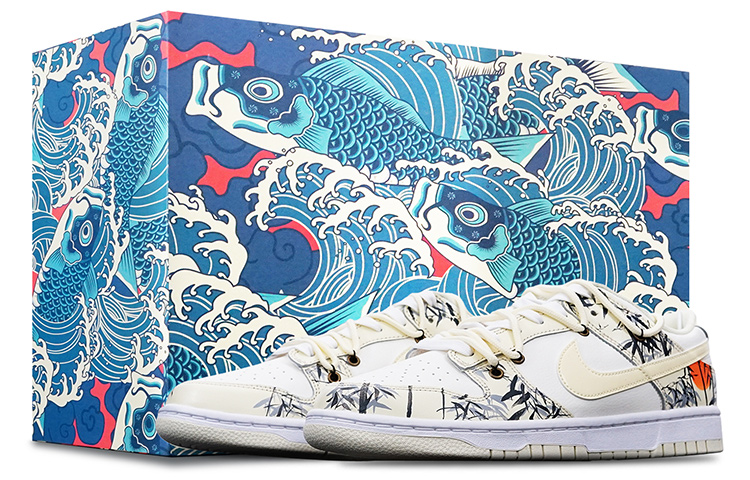 Nike Dunk Skateboard Shoes Men Low-Top Beige White/Black
