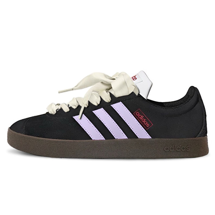 Adidas Neo VL Court 2.0 Abrasion Resistant Low Top Skateboard Shoes Unisex Purple Black
