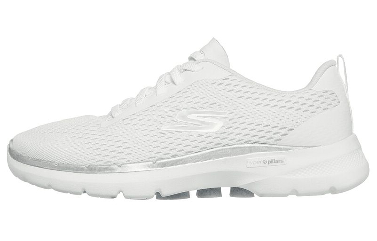Skechers Go Walk 6 Bold Vision Low Top Casual Shoes Women's White