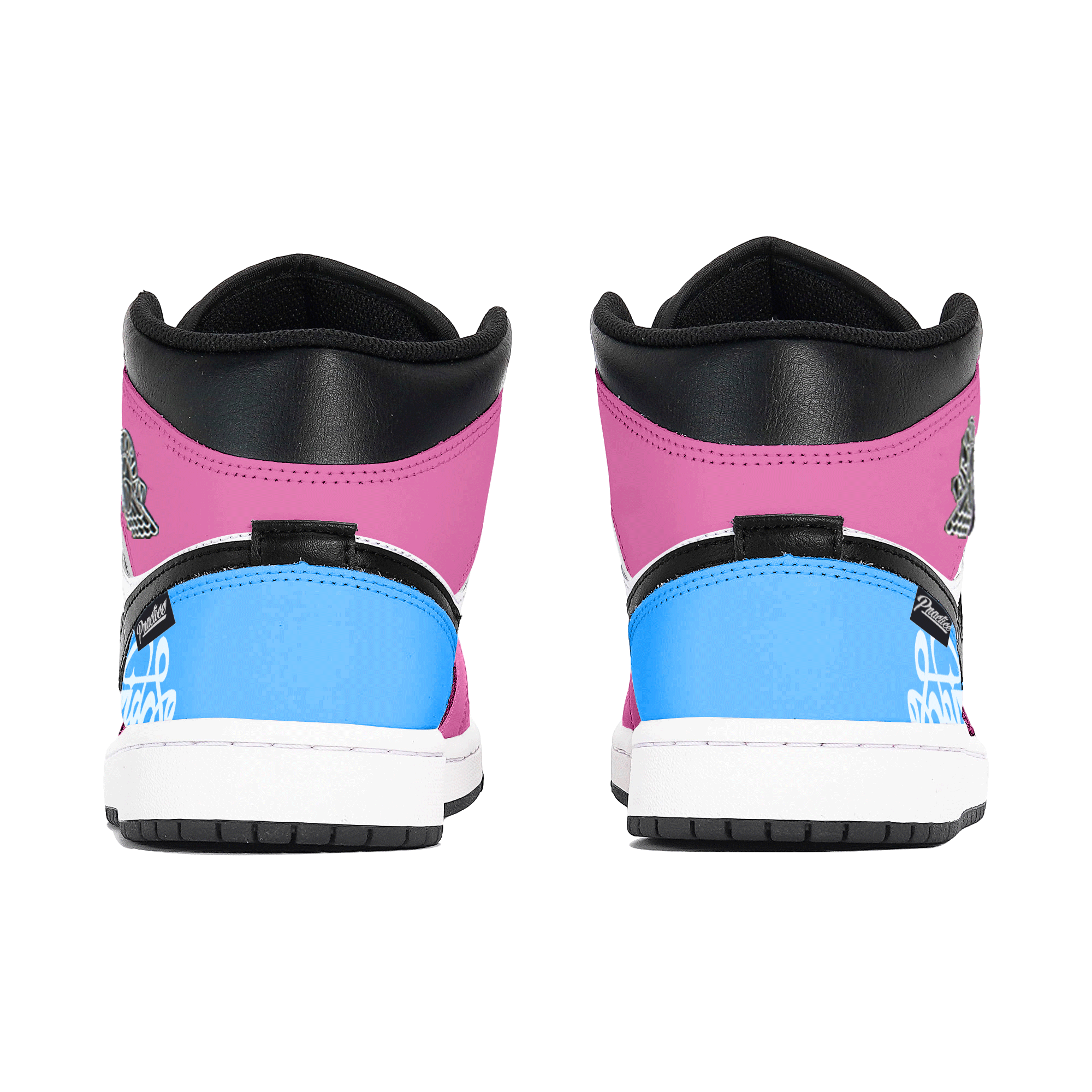 Jordan Air Jordan 1 Dust, Cyber, Box Abrasion Resistant Mid Top Vintage Basketball Shoes Men's Pink Blue купить в интернет-магазине Yoocart с быстрой доставкой по России.