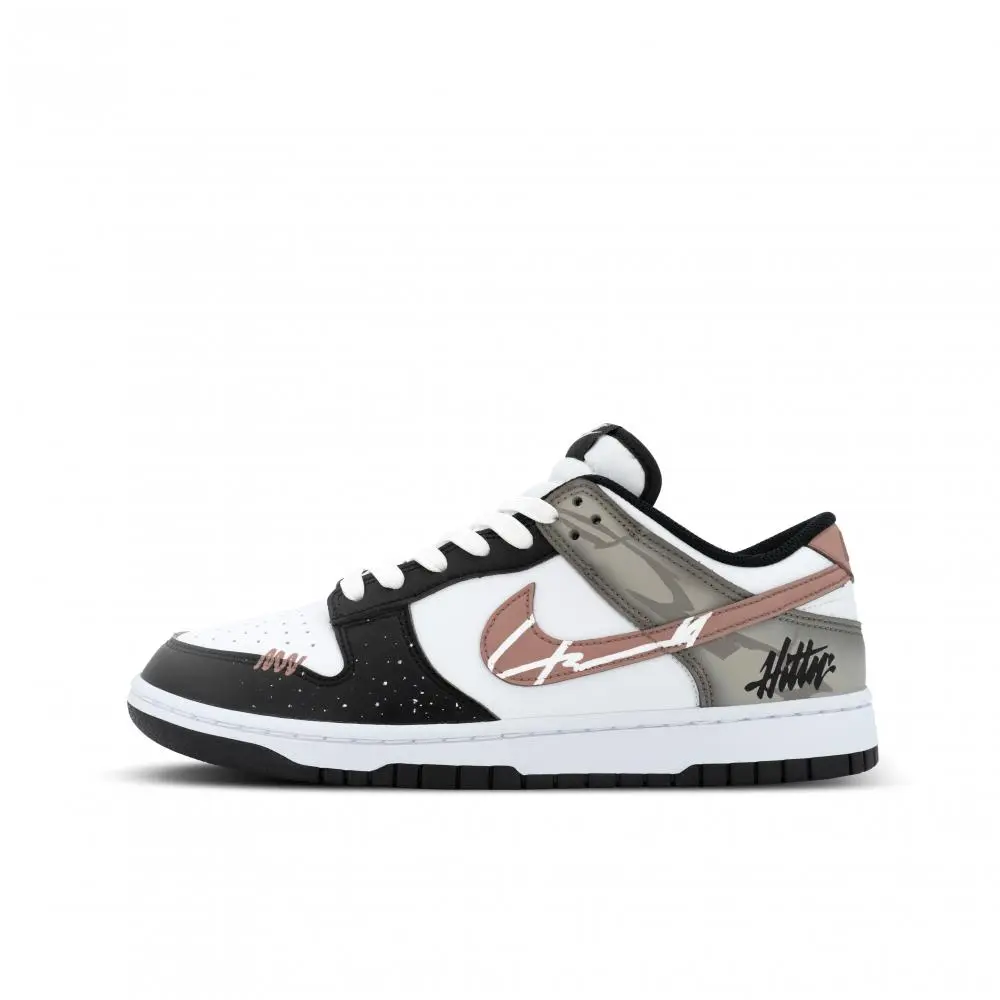 Nike Dunk Low Panda, Wild Journey Low top Skateboard Shoes Unisex Black White Brown