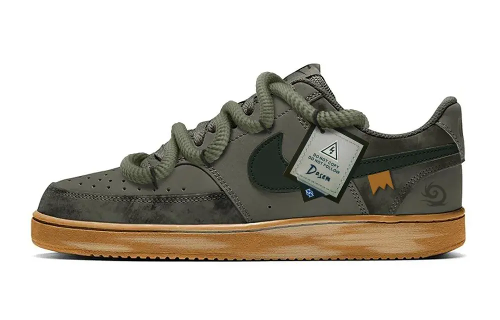 Nike Court Vision 1 Seaforest Grove Abrasion Resistant Low Top Skateboard Shoes Men's Green