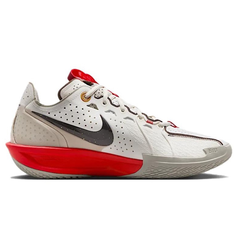 Nike Air Zoom G.T. Cut 3 Anti-Slip And Wear-Resistant Coverage Support Low-Top Basketball Shoes Men's White Red купить в интернет-магазине Yoocart с быстрой доставкой по России.