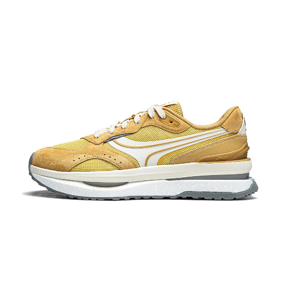 LiNing Honor Renew Cushioning Anti-Slip Wear-Resistant Breathable Support Rebound Low-Top Casual Shoes Men's Yellow