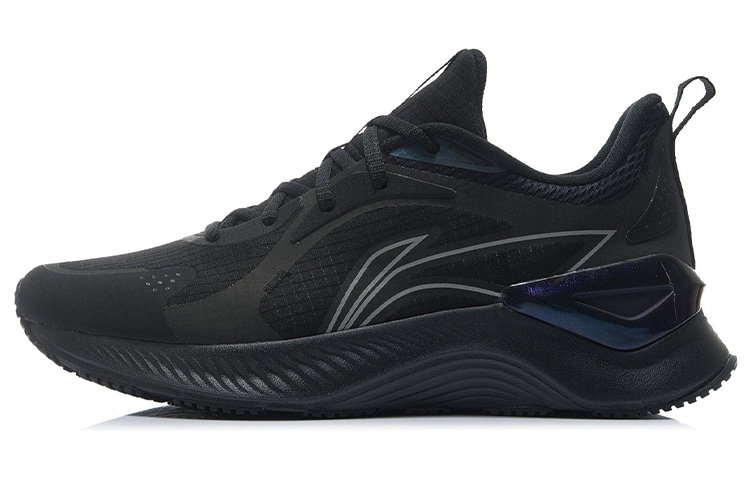 LiNing YueYing Element Cushioning, Slip Resistant, And Abrasion Resistant Low Top Running Shoes Men's Black