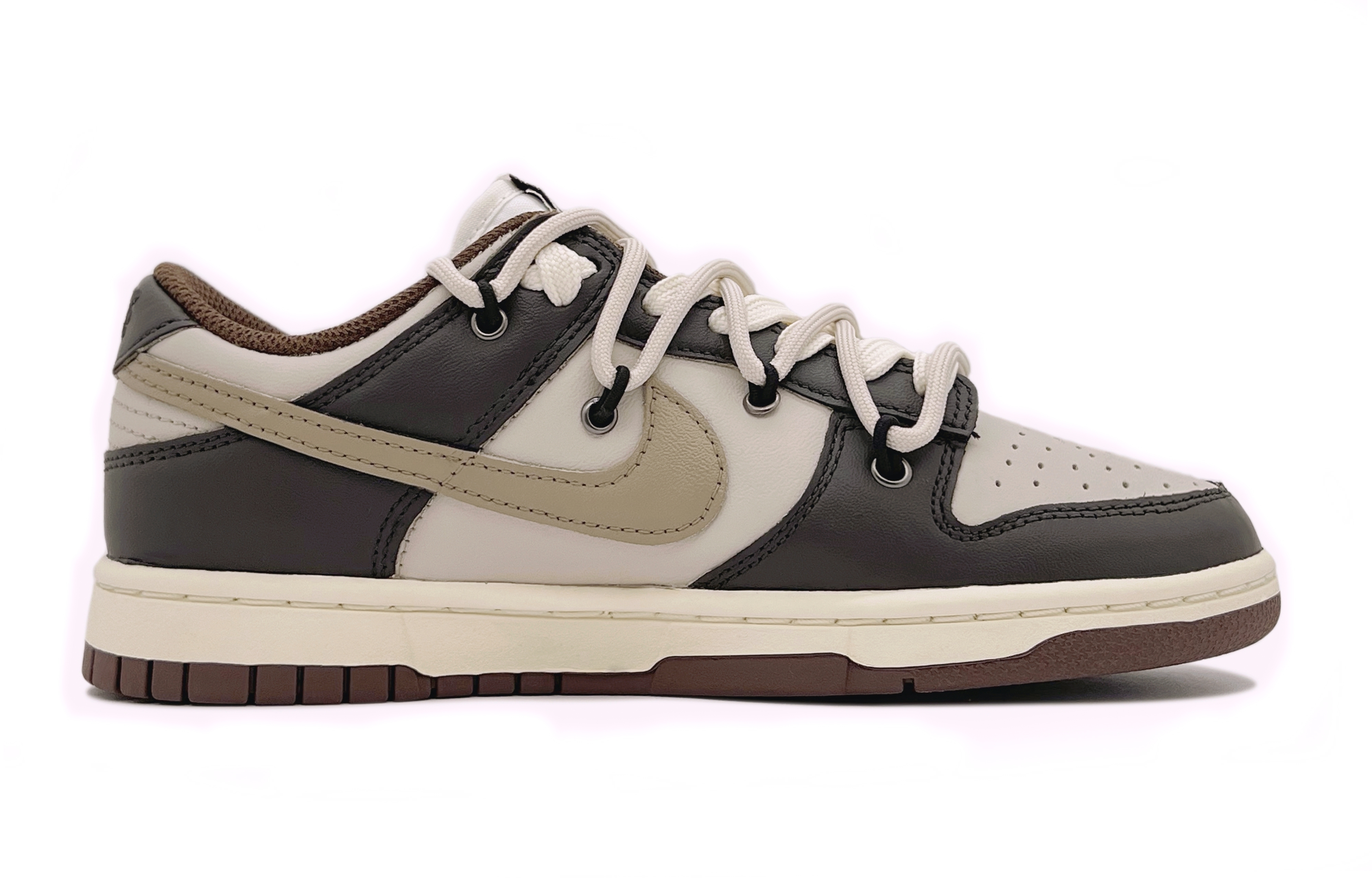 Nike Dunk Anti Slip Wear Resistant Low Top Skateboard Shoes Women's Beige Brown купить в интернет-магазине Yoocart с быстрой доставкой по России.