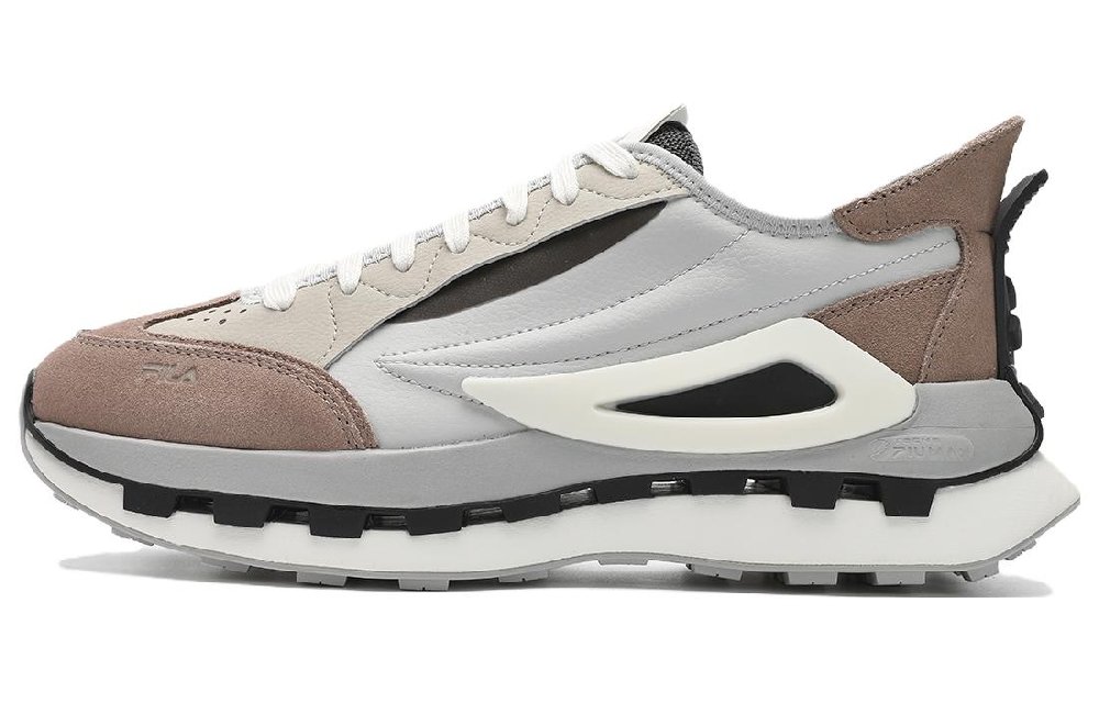 FILA KM Cushioning Low-Top Casual Running Shoes Men's Gray Brown
