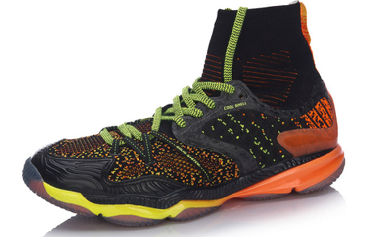 LiNing Ranger Chameleon Non slip Lightweight High top Badminton Shoes Unisex Black