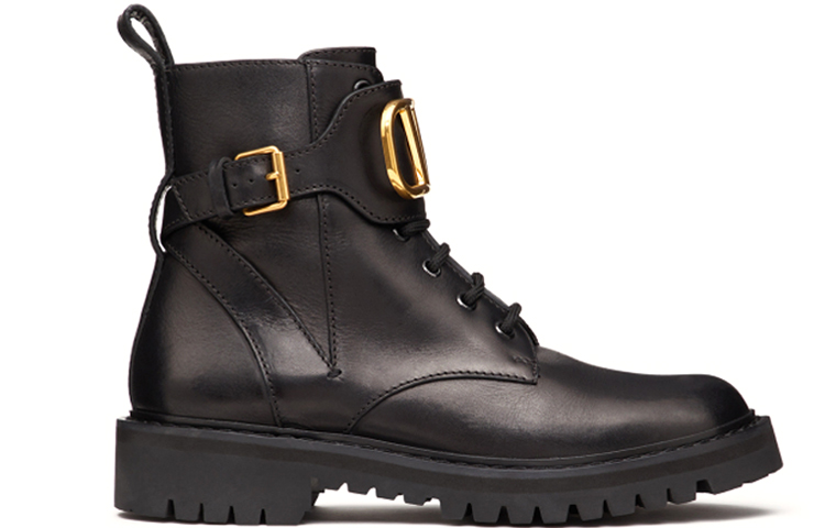Valentino VLogo Signature Lace Up Combat Boots Women's