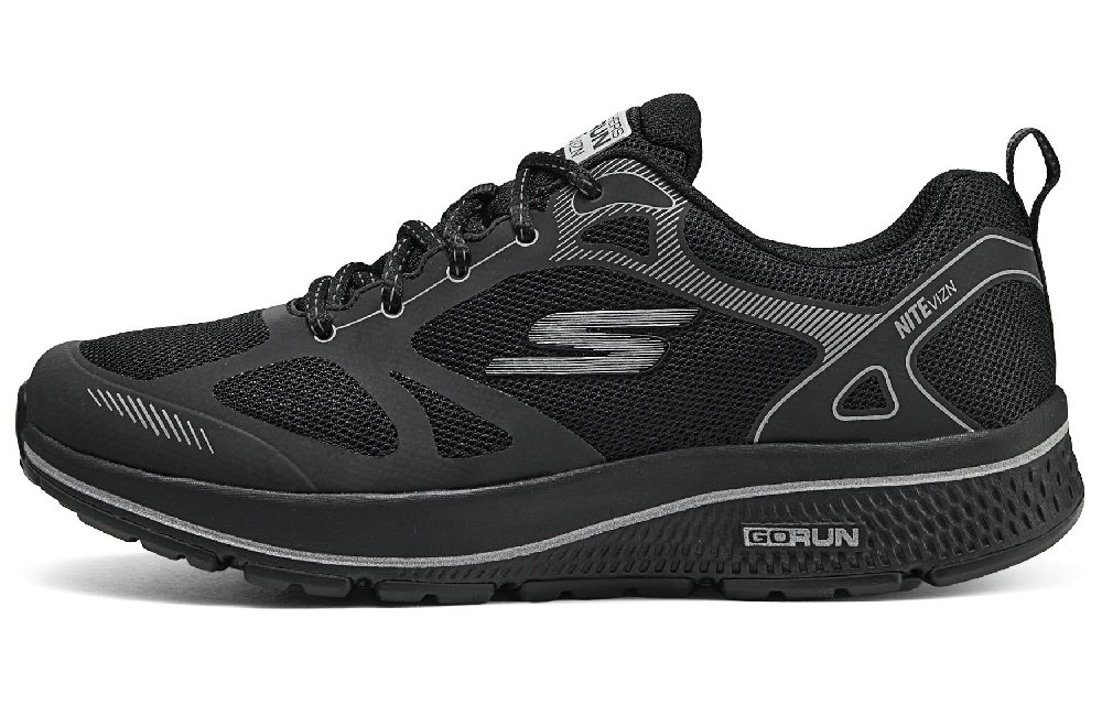 Skechers Cushioning Low Top Casual Running Shoes Women's Black
