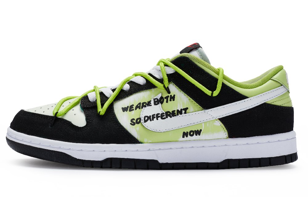 Nike Dunk Low-Top Skateboard Shoes Men's Black Green