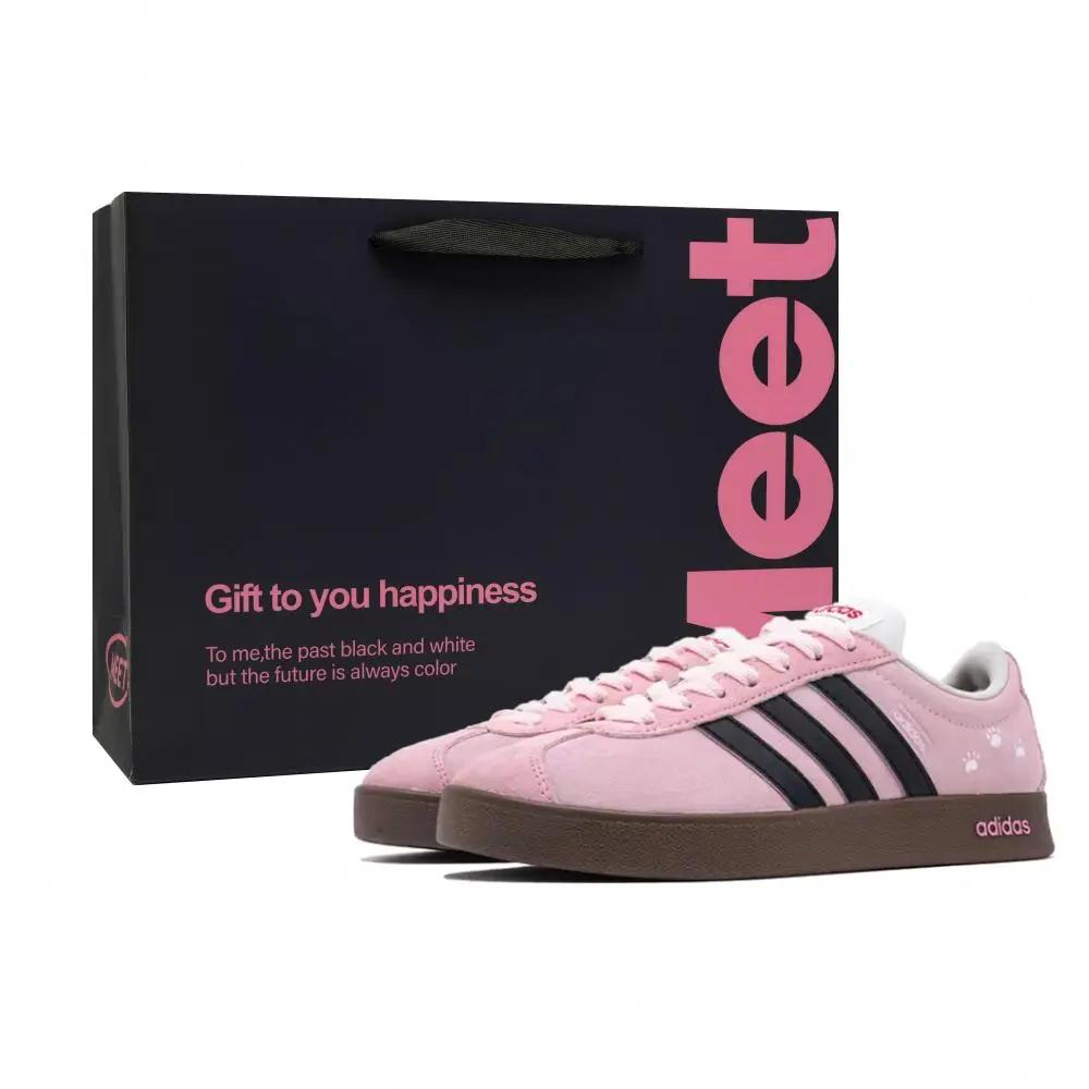 Adidas Neo VL Court 2.0 Cat Trail Pink Box Cushioning Low top Skateboard Shoes Unisex Pink