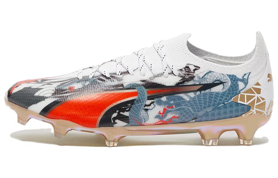 PUMA Ultra Ultimate Футбольные бутсы Низкие Белые Красные Унисекс