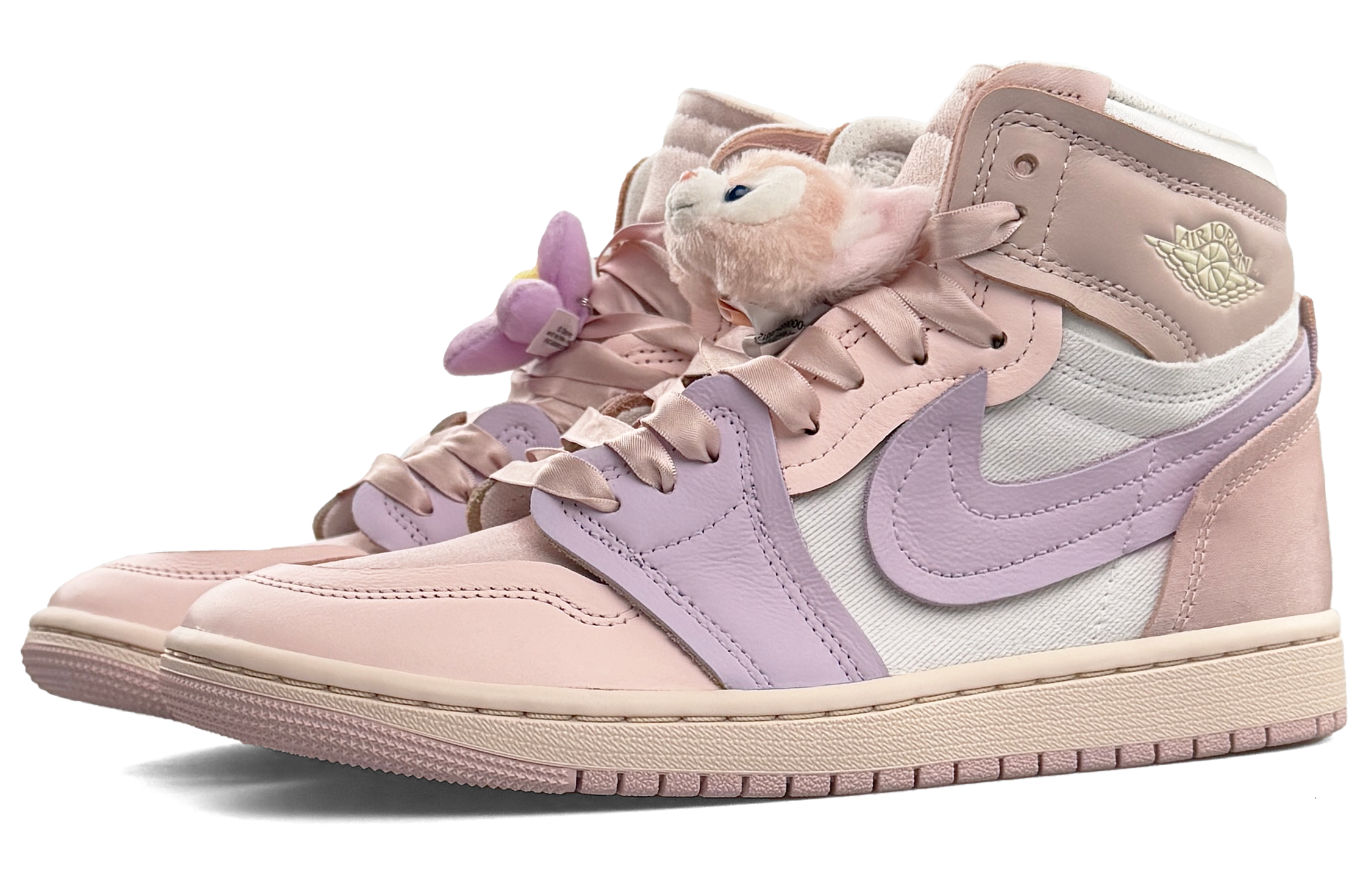 Jordan Air Jordan 1 Abrasion Resistant Slip Resistant High top Vintage Basketball Shoes Women's Pink Purple купить в интернет-магазине Yoocart с быстрой доставкой по России.