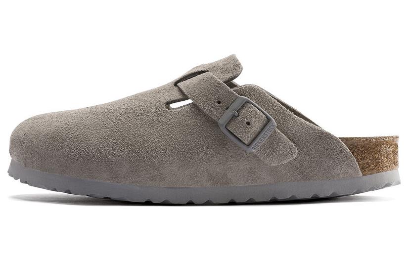 Birkenstock Boston Soft Footbed Suede Leather 'Stone Coin'