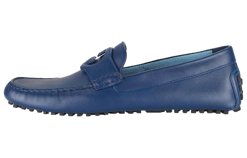 GUCCI Interlocking Collection Loafers Men's Blue