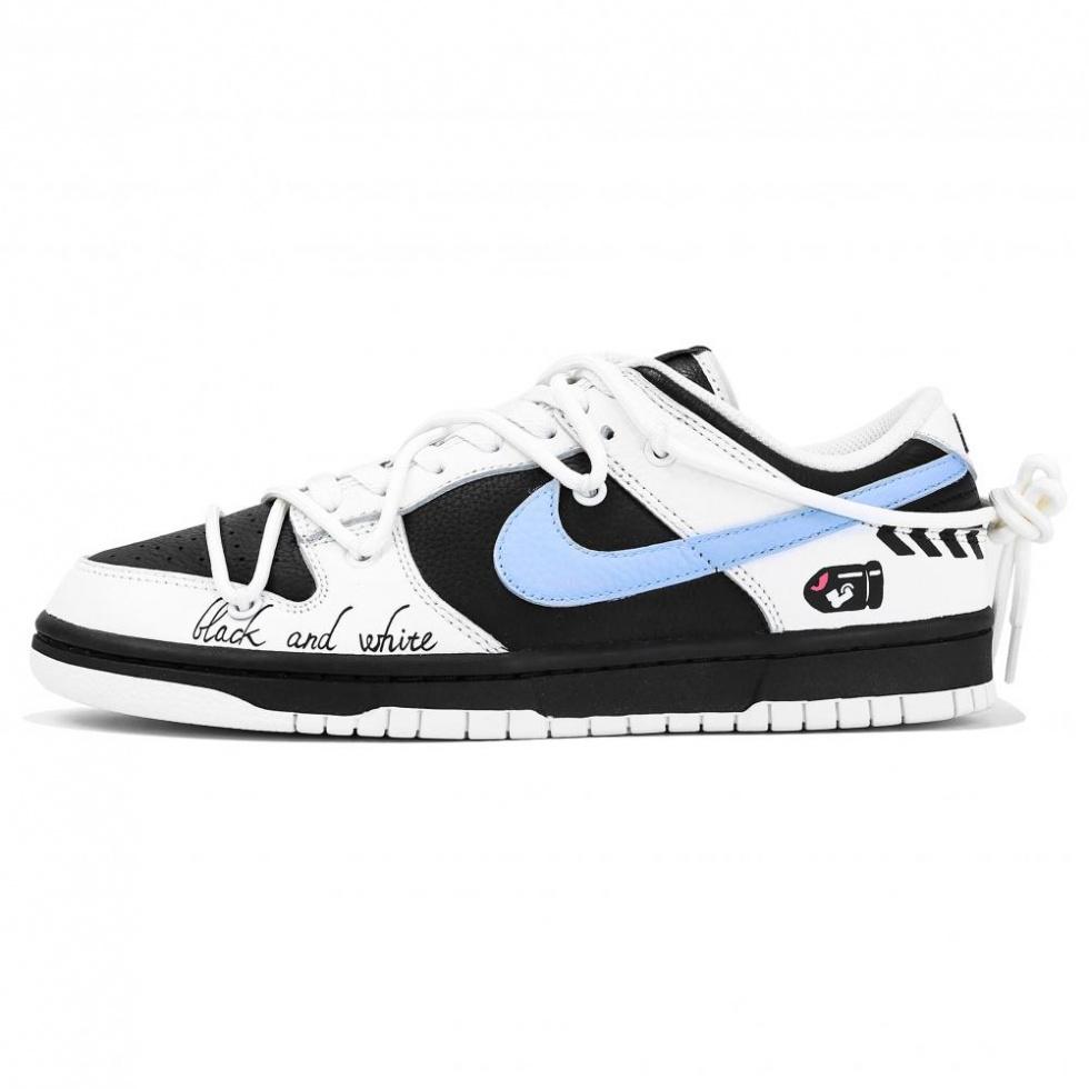 Nike Dunk Low Reverse Panda Low Top Skateboard Shoes Unisex Black White