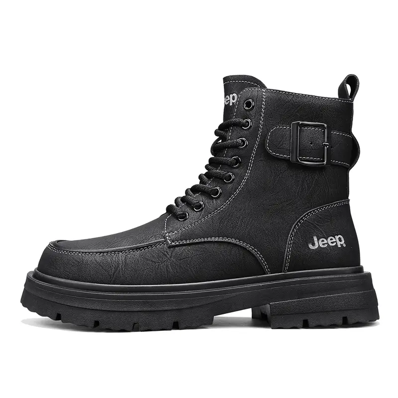 Jeep Vintage Classic Martin Boots Crew Martin Boot Men's Black Warrior