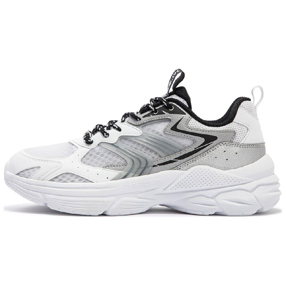 361° Wear-Resistant Low-Top Casual Shoes Women's White Gray Black