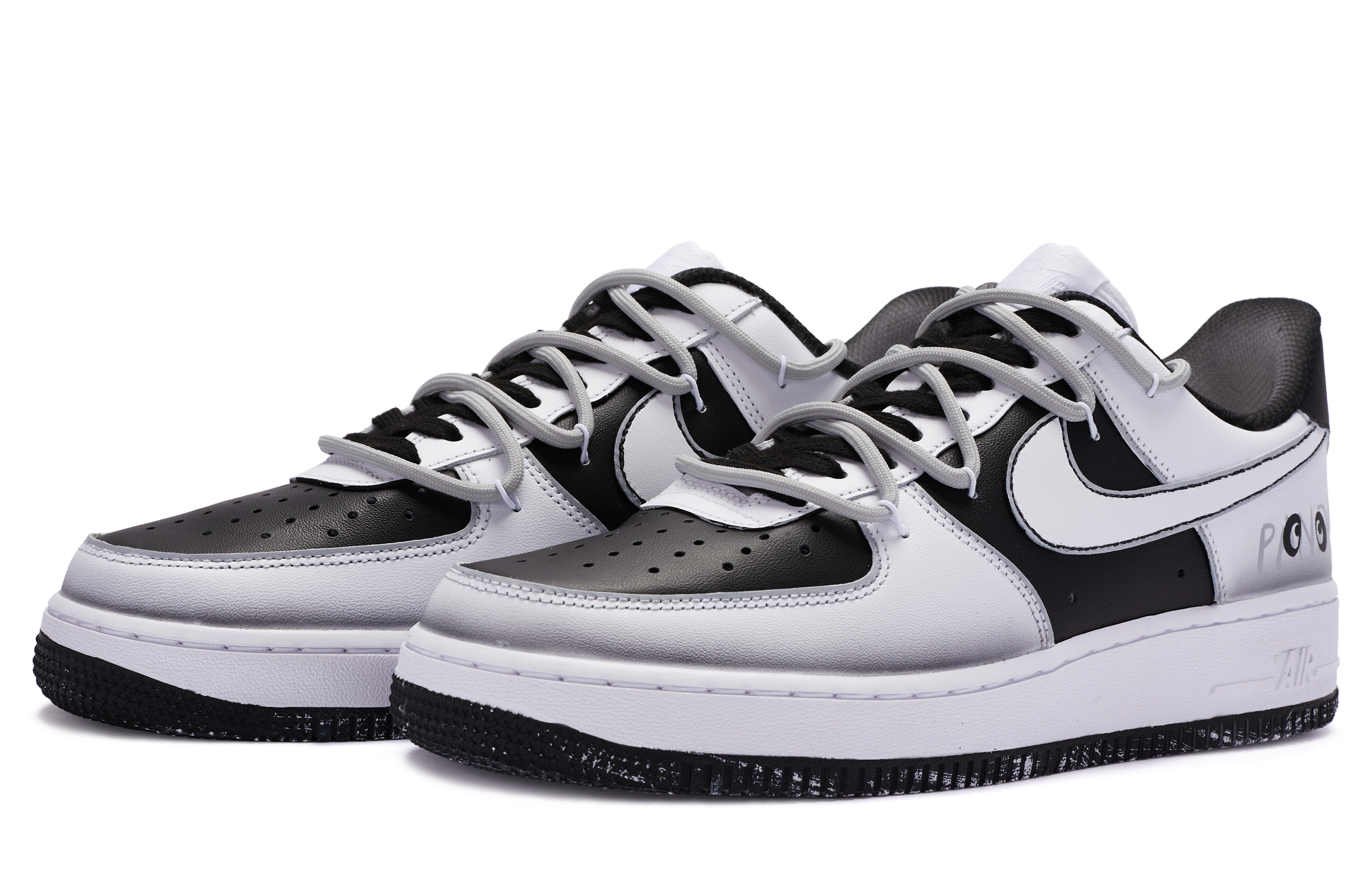 Nike Air Force 1 Low 811 Manufacturing Low Top Skateboard Shoes GS Black White купить в интернет-магазине Yoocart с быстрой доставкой по России.