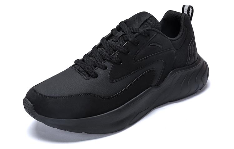 Anta Cushioning Wear Resistant Low Top Casual Shoes Men's Black