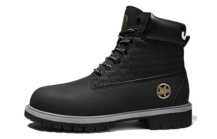 Jeep Martin Boots Men Black